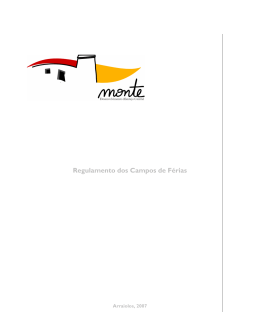 Regulamento dos Campos de Férias - Monte