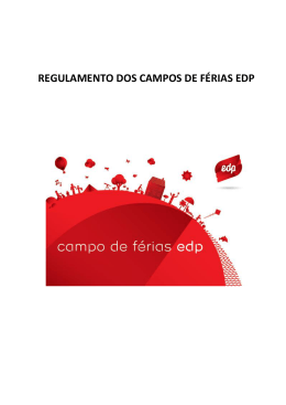 REGULAMENTO DOS CAMPOS DE FÉRIAS EDP