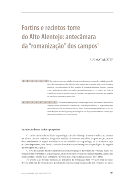 Fortins e recintos-torre do Alto Alentejo: antec&acirc;mara da