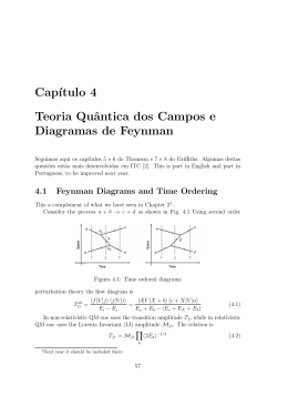 Cap&acute;ıtulo 4 Teoria Qu&acirc;ntica dos Campos e Diagramas de Feynman