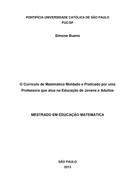 Simone Bueno O Currículo de Matemática Moldado e Praticado por