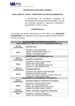Edital PRORH nº 133/2014 - Universidade Estadual de Ponta Grossa