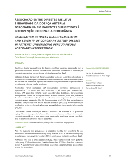 Associação entre diabetes mellitus e gravidade da