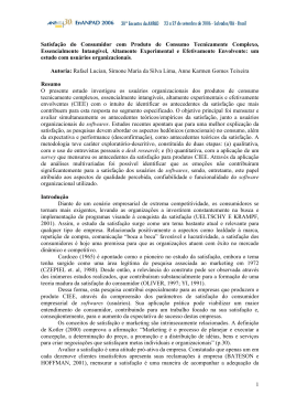 1 Satisfa&ccedil;&atilde;o do Consumidor com Produto de Consumo