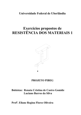 Exerc&iacute;cios propostos de Resist&ecirc;ncia dos Materiais 1