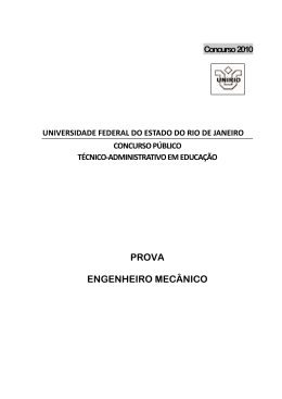 prova ENGENHEIRO MECANICO