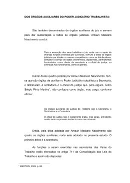 DOS &Oacute;RG&Atilde;OS AUXILIARES DO PODER JUDICI&Aacute;RIO