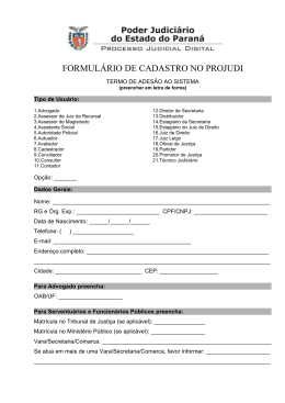 formulário de adesão