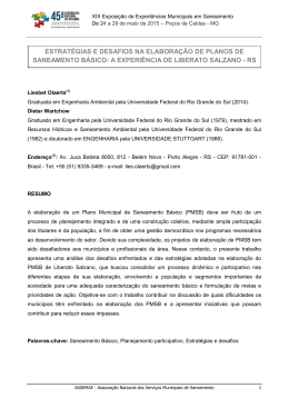 ESTRAT&Eacute;GIAS E DESAFIOS NA ELABORA&Ccedil;&Atilde;O DE PLANOS DE
