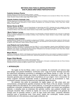 Metodologia para elaboração/revisão dos Planos Diretores