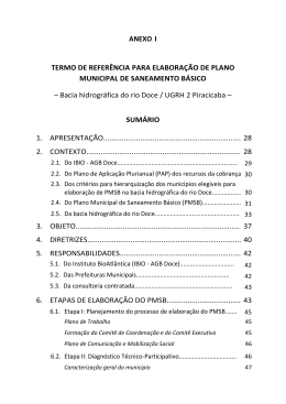 ANEXO I TERMO DE REFER&Ecirc;NCIA PARA