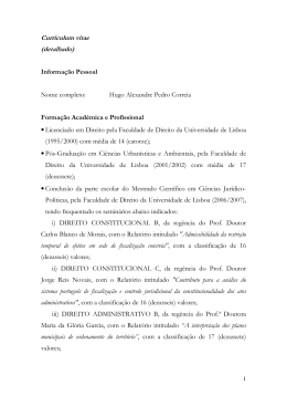 Curriculum vitae (detalhado)