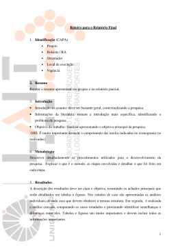 1 Roteiro para o Relat&oacute;rio Final 1. Identifica&ccedil;&atilde;o - Lalt