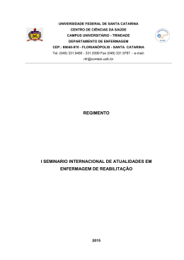 Veja o regimento do evento