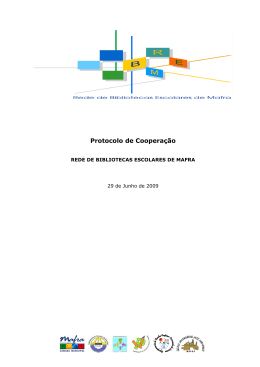 Protocolo de Coopera&ccedil;&atilde;o - C&acirc;mara Municipal de Mafra