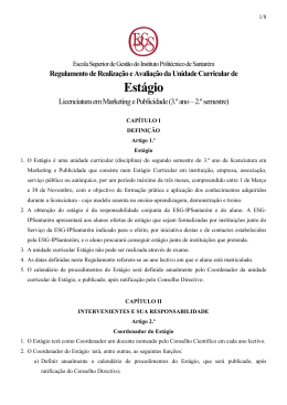 REGULAMENTO DE REALIZAÇÃO E AVALIAÇÃO