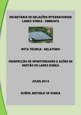 Secret&aacute;ria de Rela&ccedil;&otilde;es Internacionais Labex Korea
