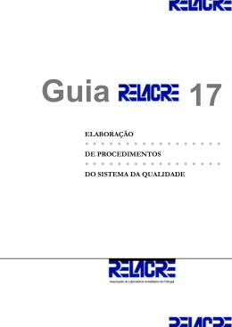 Guia 17 - Elabora&ccedil;&atilde;o de Procedimentos do Sistema da Qualidade
