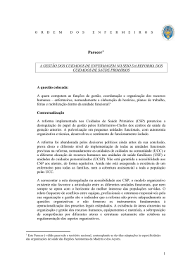 Exm&ordm; Senhor - Ordem dos Enfermeiros