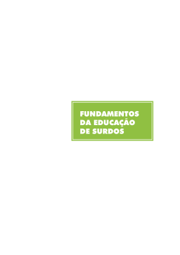 Fundamentos da Educa&ccedil;&atilde;o de Surdos