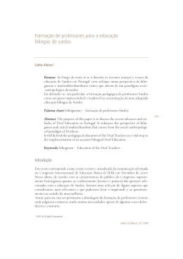 Forma&ccedil;&atilde;o de professores para a educa&ccedil;&atilde;o bilingue de surdos