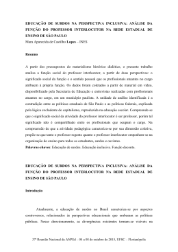 EDUCA&Ccedil;&Atilde;O DE SURDOS NA PERSPECTIVA INCLUSIVA