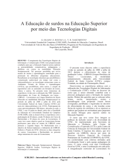 A Educa&ccedil;&atilde;o de surdos na Educa&ccedil;&atilde;o Superior por meio das