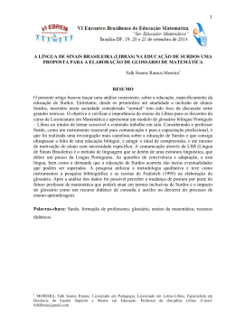 1 a l&iacute;ngua de sinais brasileira (libras) na educa&ccedil;&atilde;o de surdos uma