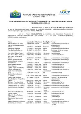 INSTITUTO NACIONAL DE EDUCA&Ccedil;&Atilde;O DE SURDOS &ndash; INES