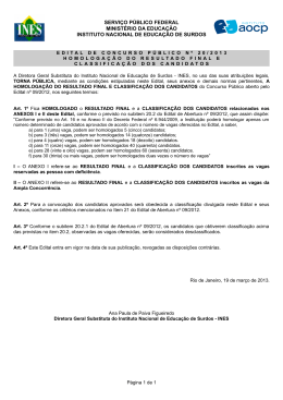 serviço público federal ministério da educação