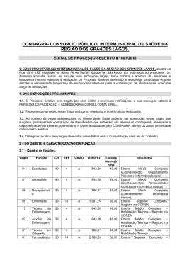 Edital de Processo Seletivo nº 001/2013