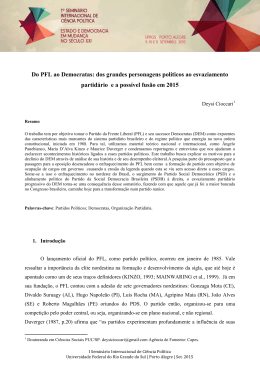 Do PFL ao Democratas: dos grandes personagens