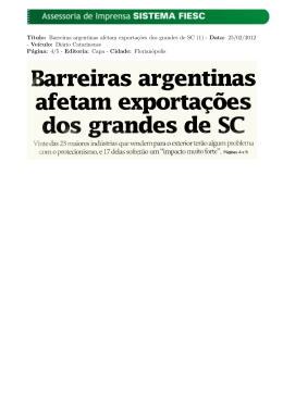 Barreiras argentinas afetam exportações dos grandes de SC (1)