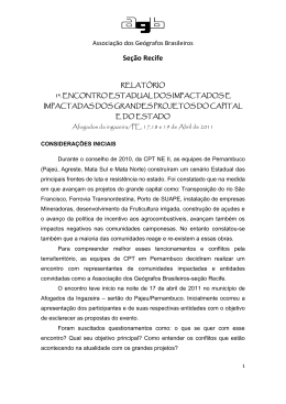Se&ccedil;&atilde;o Recife - Associa&ccedil;&atilde;o dos Ge&oacute;grafos Brasileiros