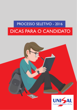 DICAS PARA O CANDIDATO
