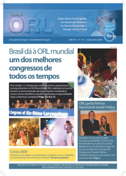 Brasil dá à ORL mundial um dos melhores congressos de - aborl-ccf