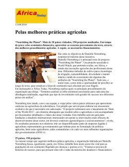 Pelas melhores pr&aacute;ticas agr&iacute;colas