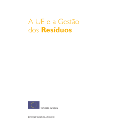 A UE e a Gest&atilde;o dos Res&iacute;duos
