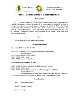 EDITAL - CONGRESSO UFABC DE EMPREENDEDORISMO