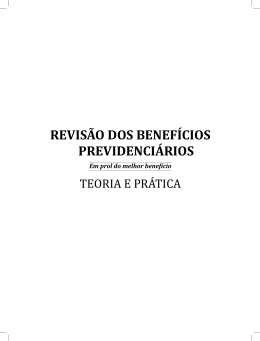 REVIS&Atilde;O DOS BENEF&Iacute;CIOS PREVIDENCI&Aacute;RIOS