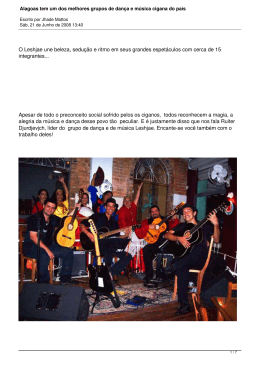 Alagoas tem um dos melhores grupos de dança e música cigana do