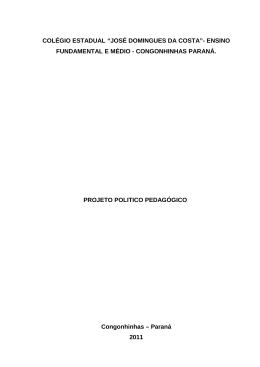 PPP2012 - COL&Eacute;GIO ESTADUAL JOS&Eacute; DOMINGUES DA COSTA