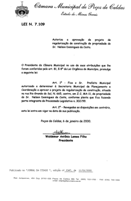 LEI N. 7.109 - Prefeitura de Po&ccedil;os de Caldas
