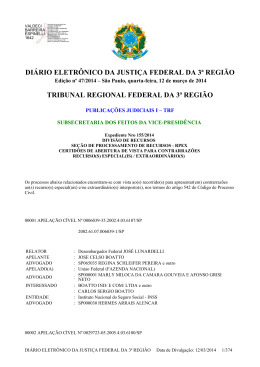 di&aacute;rio eletr&ocirc;nico da justi&ccedil;a federal da 3&ordf; regi&atilde;o tribunal