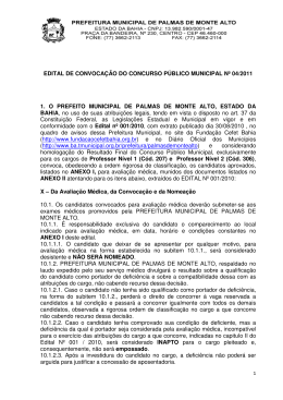 Convoca&ccedil;&atilde;o para Exame M&eacute;dico(Exclusivamente para os C&oacute;digos