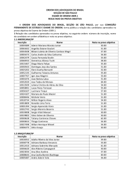 ordem dos advogados do brasil secção de são paulo exame de