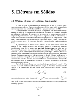5. Elétrons em Sólidos - Instituto de Física / UFRJ