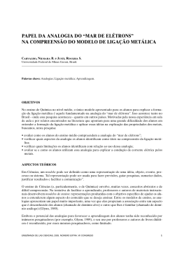 &ldquo;mar de el&eacute;trons&rdquo; na compreens&atilde;o do modelo de liga&ccedil;&atilde;o met&aacute;lica