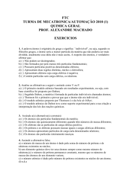 (1) quimica geral prof. alexandre machado exercicios