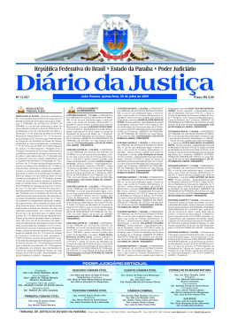 DI&Aacute;RIO DA JUSTI&Ccedil;A 2009 N&ordm; 13.357 Pre&ccedil;o R$ 2,00 Jo&atilde;o Pessoa